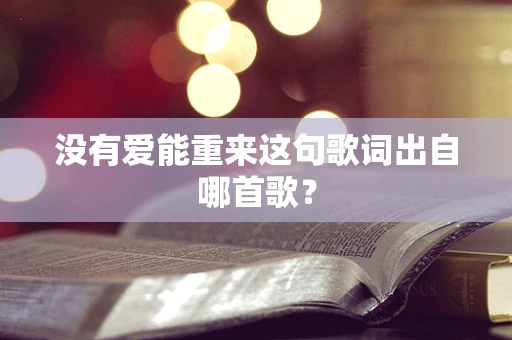 没有爱能重来这句歌词出自哪首歌？