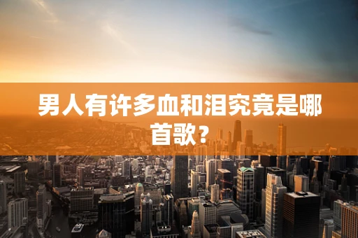 男人有许多血和泪究竟是哪首歌？
