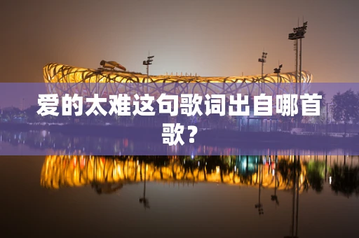 爱的太难这句歌词出自哪首歌？