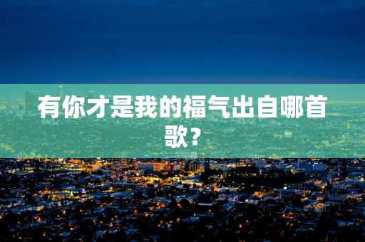有你才是我的福气出自哪首歌？