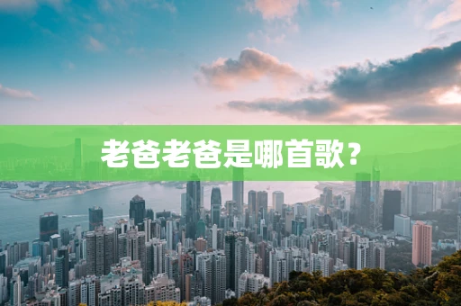老爸老爸是哪首歌？