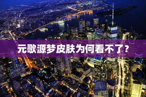元歌源梦皮肤为何看不了？