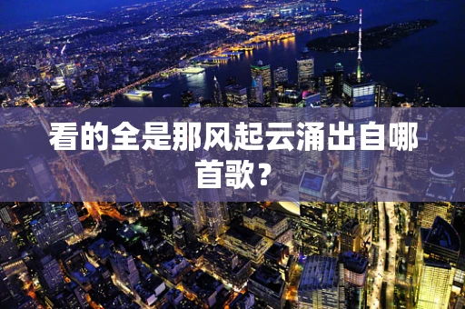 看的全是那风起云涌出自哪首歌？