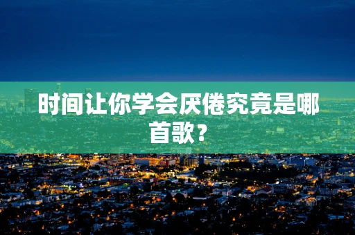 时间让你学会厌倦究竟是哪首歌？