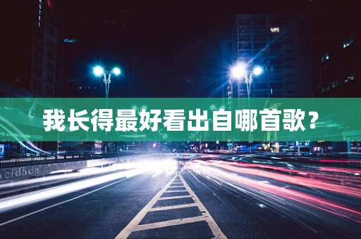 我长得最好看出自哪首歌？