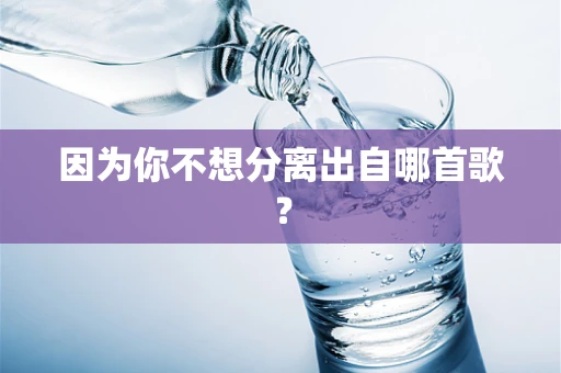 因为你不想分离出自哪首歌？