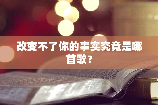 改变不了你的事实究竟是哪首歌？