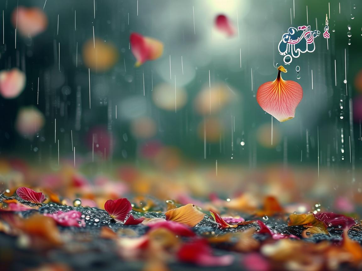 下雨时飘落的花瓣出自哪首歌？